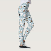 Bichon Frise Botten en Paws Blue Leggings (Rechts)