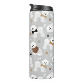 Bichon Frise Botten en Paws Gray Thermosbeker (Geroteerd rechts)