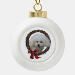 Bichon Frise Cadeaux de Noël Ornement