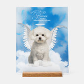 Bichon Frise Chien Angel avec nom Pet Memorial (Recto)