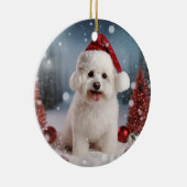 Bichon Frise Chien de Noël Gardien Ornement (Droite)