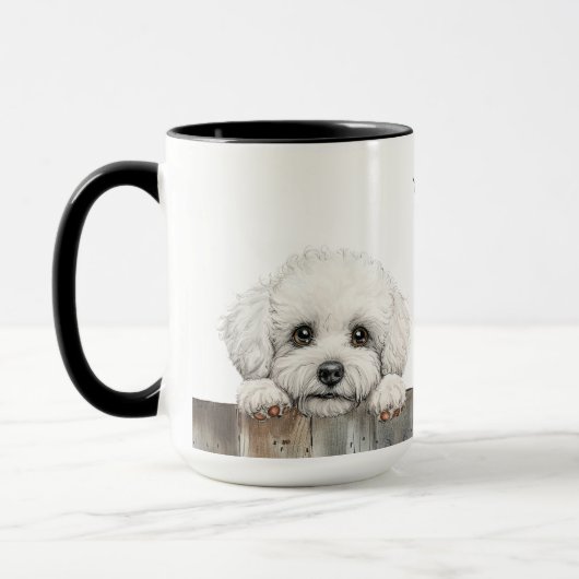 Bichon Frise Chien Mug (Gauche)
