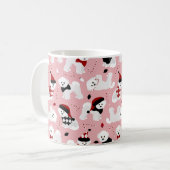 Bichon Frise Christmas Pink Coffee Mug (Devant gauche)