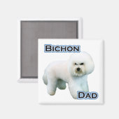 Bichon Frise Dad 4 - Magneet (Voorkant / Achterkant)