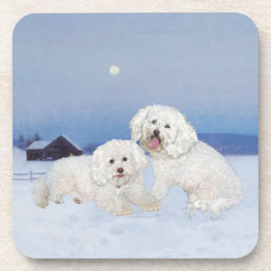 Bichon Frise Decemberavond Onderzetter