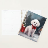 Bichon Frise Dog à Noël de neige (Devant avec enveloppe)