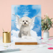 Bichon Frise Dog Angel met naam Pet Memorial Acryl Bord (Huwelijk)