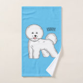Bichon frise dog dessin animé (Serviette à main)