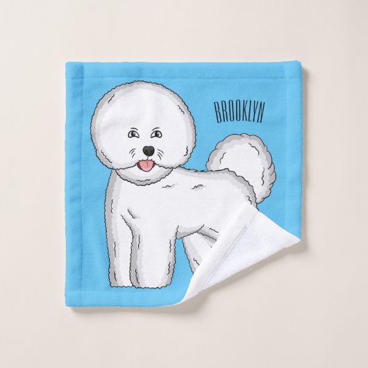 Bichon frise dog dessin animé (Gant de toilette)