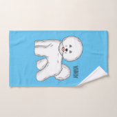 Bichon frise dog dessin animé (Serviette à main)