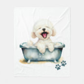 Bichon Frise Dog Fleece Deken (Voorkant)
