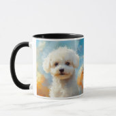 Bichon Frise Dog Impressionistische verf Mok (Links)