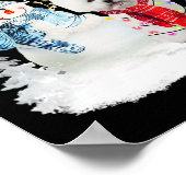 Bichon Frise Dog kerstmis Snowman Xmas Paja Poster (Hoek)