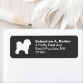 Bichon Frise Dog Silhouette Return Address Labels (Insitu)