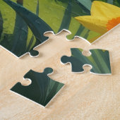 Bichon Frise Dog Spring Flowers Painting Legpuzzel (Zijkant)