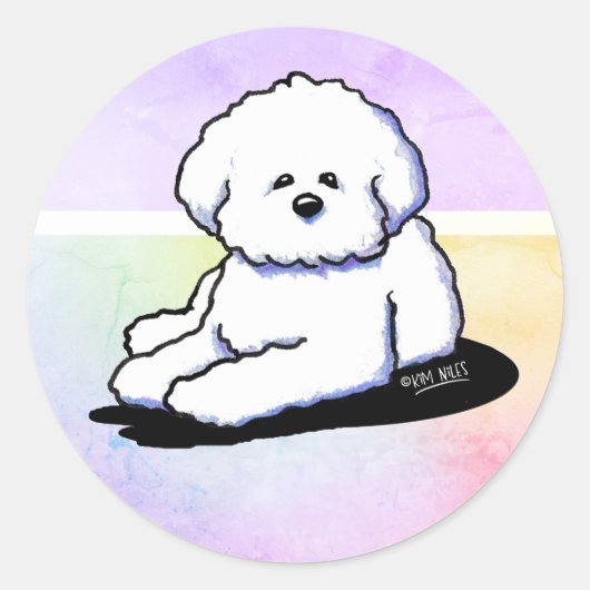 Bichon Frise Dog Stickers (Voorkant)