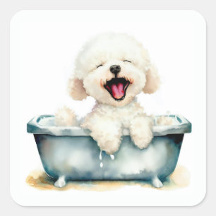 Bichon Frise Dog Vierkante Sticker