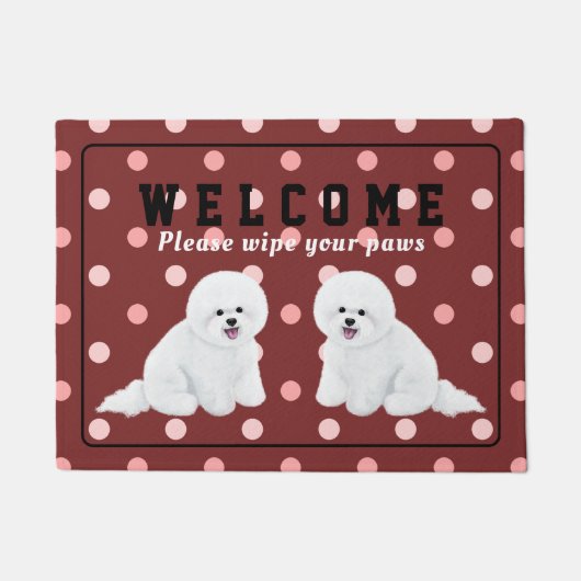 Bichon Frise Doormat Deurmat (Voorkant)