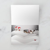 Bichon Frise een Vrolijk Wenskaart van Kerstmis Feestdagen Kaart (Binnen)