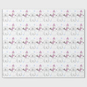 Bichon Frise en Snowman Cadeaupapier (Vlak)