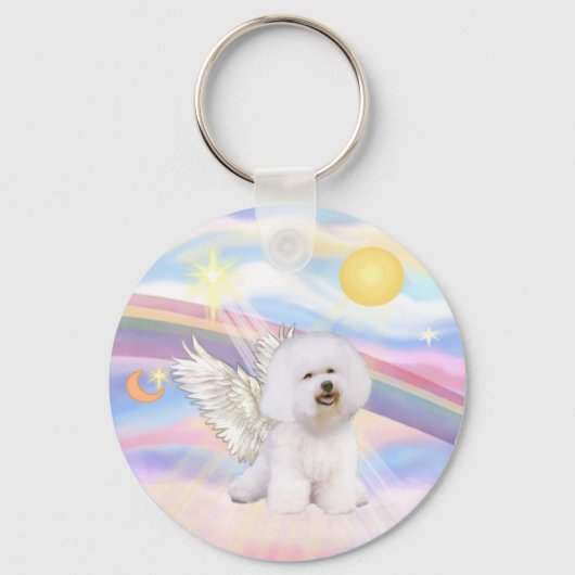 Bichon Frise engel Sleutelhanger (Voorkant)