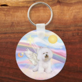 Bichon Frise engel Sleutelhanger (Voorkant)