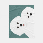 Bichon Frise Fleece Blanket (Voorkant)