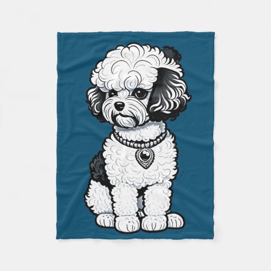 Bichon Frise Fleece Deken (Voorkant)
