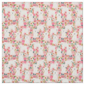 Bichon Frise floraals roze Stof (Swatch)