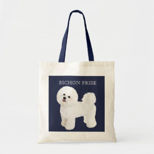 Bichon Frise geïllustreerde Canvas tas