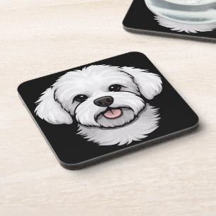 Bichon Frise Gifts Cute Puppy Face Hondenliefhebbe Bier Onderzetter