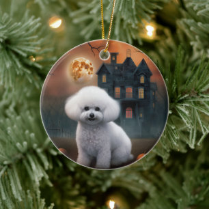Bichon Frise Halloween eng  Keramisch Ornament