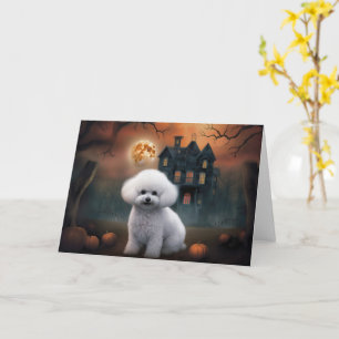 Bichon Frise Halloween Griezelen Kaart