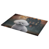 Bichon Frise Halloween Scary Snijplank (Hoek)