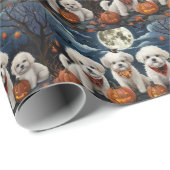 Bichon Frise Halloween Spokenbundel Cadeaupapier (Rol Hoek)