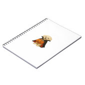 Bichon Frisé Halloween Vampire Pup met Pumpkin Ba Notitieboek (Linkerzijde)