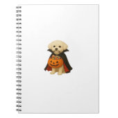 Bichon Frisé Halloween Vampire Pup met Pumpkin Ba Notitieboek (Voorkant)