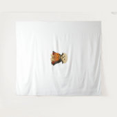 Bichon Frisé Halloween Vampire Pup met Pumpkin Ba Wandkleed (Voorkant (horizontaal))