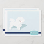 Bichon Frise Hartelijk dank Bedankkaart (Voorkant / Achterkant)