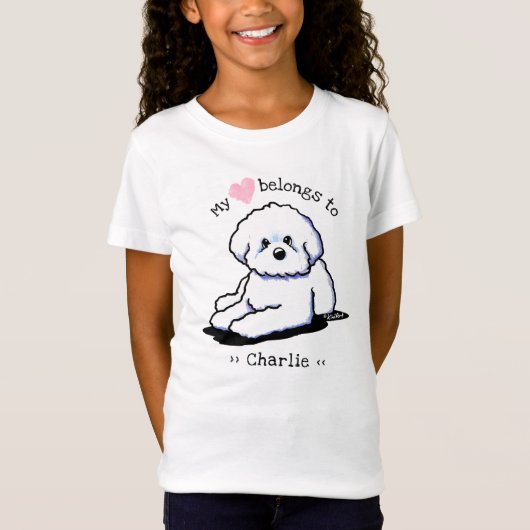Bichon Frise Heart T-Shirt (Voorkant)