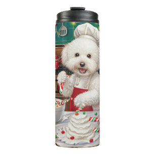 Bichon Frise Holiday Baking: Feestelijke Kerst Thermosbeker