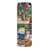 Bichon Frise Holiday Baking: Feestelijke Kerst Thermosbeker (Achterkant)