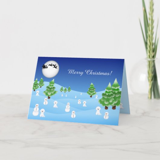Bichon Frise Holiday Card Kaart (Voorkant)