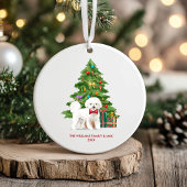 Bichon Frise hond gepersonaliseerde kerst Keramisch Ornament