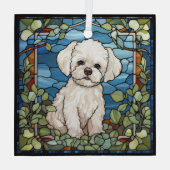 Bichon Frise Hond Kerstmis Ornament (Achterkant)