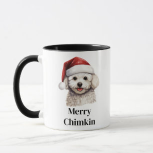 Bichon Frisé hond Sinterklaas hoed Kerstmis Mok