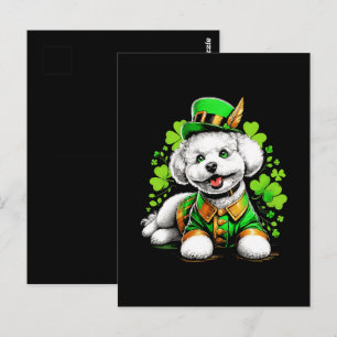 Bichon Frise Hond St Patrick's Day Briefkaart