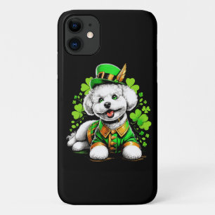 Bichon Frise Hond St Patrick's Day iPhone 11 Hoesje