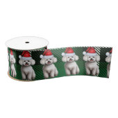 Bichon Frise Hond Vakantie Plaid Grappige Kerst Lint (Spoel)