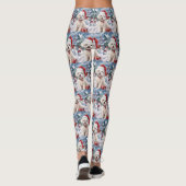 Bichon Frise-hond Winter Wonderland Kerstvreugde Leggings (Achterkant)